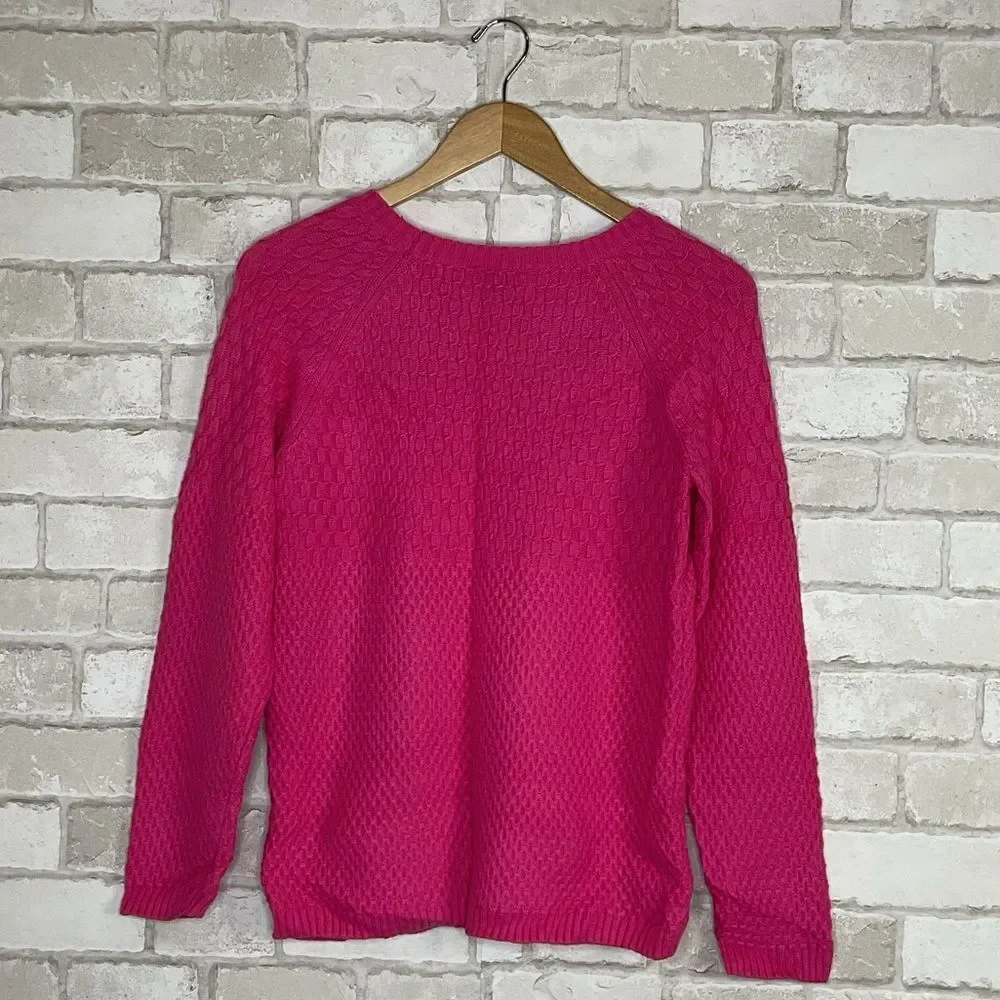 Talbots Lambswool Blend Pink Knit Sweater Size M
